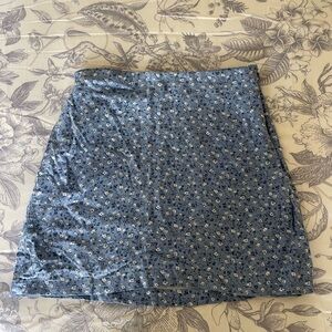 Abercrombie & Fitch Light Blue floral Patterned Mini Skirt